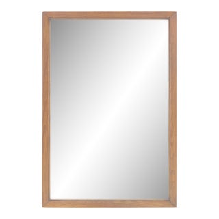 Solid Walnut 31x45 Rectangle Frame Mid Century Modern Wall Mirror MINT For Sale