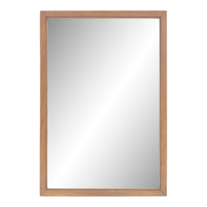 Solid Walnut 31x45 Rectangle Frame Mid Century Modern Wall Mirror MINT