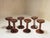 Set of 6 brutalist stools made in Italy in 1970's.