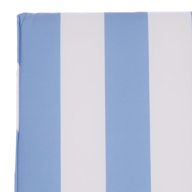 Sophie Chaise Lounge, Natural/Baby Blue Stripe For Sale In Philadelphia - Image 6 of 12