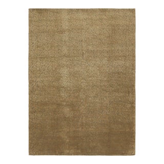 Rug & Kilim’s European Style Rug in Brown and Gold With Floral Pattern “Cordoba” For Sale