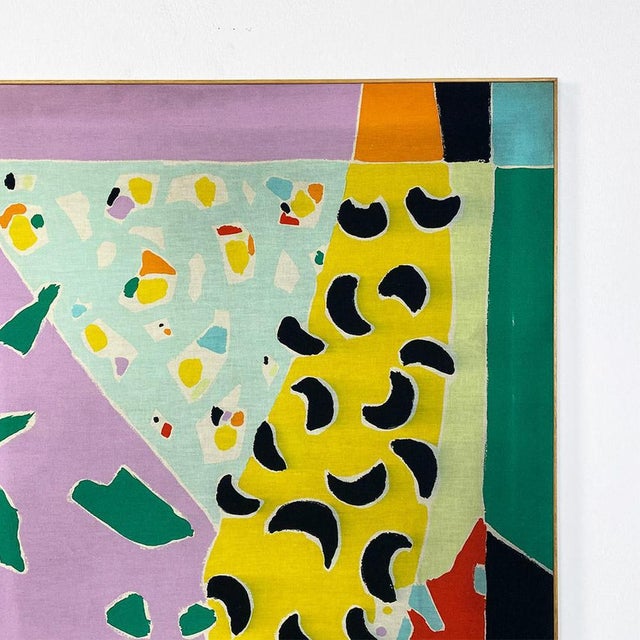 Wood 1980s, Fabric and Wood For Sale - Image 7 of 14