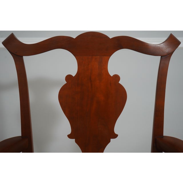 1990s Set of Eight Eldred Wheeler Cherry Dining Room Chairs For Sale - Image 5 of 18