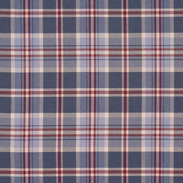 Sample - Schumacher Harris Merino Plaid Fabric In Americana For Sale