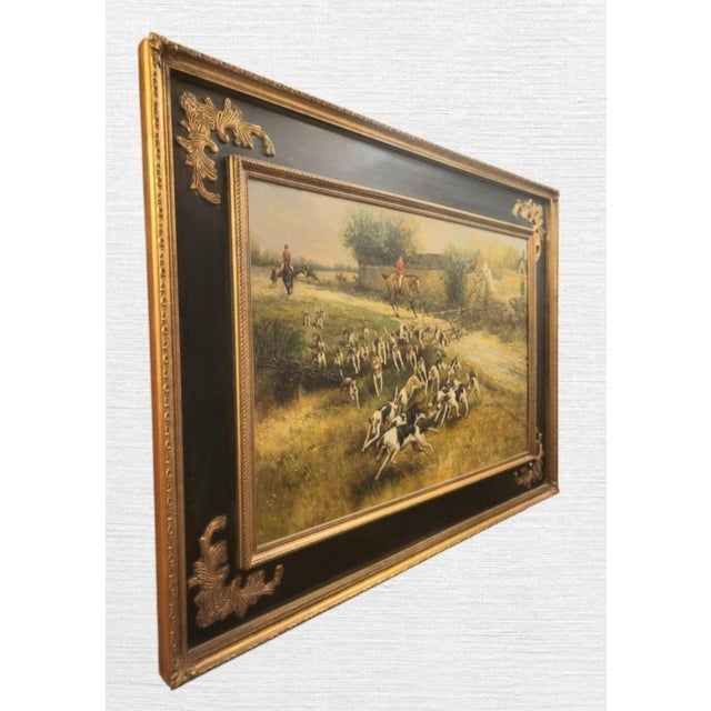 Bring classic countryside elegance and sporting heritage to your space with this striking vintage oil painting depicting a...