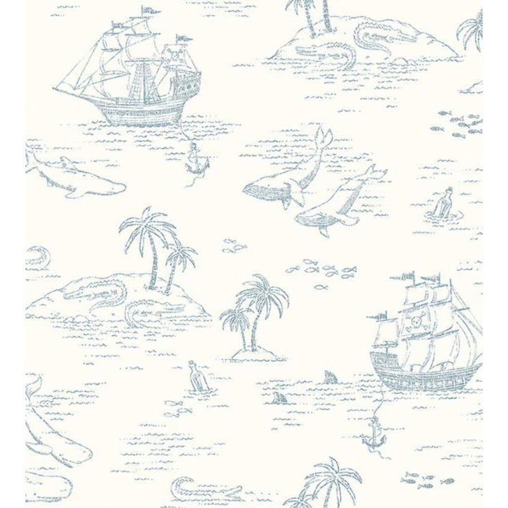 Treasure Island Wallpaper by Borastapeter - Sample | Chairish