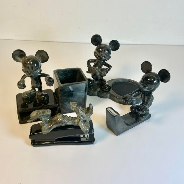 1980s 1980s Vintage Boho Chic Lucite Acrylic Disney Mickey Mouse Desk Set - 4 Pieces. For Sale - Image 5 of 10