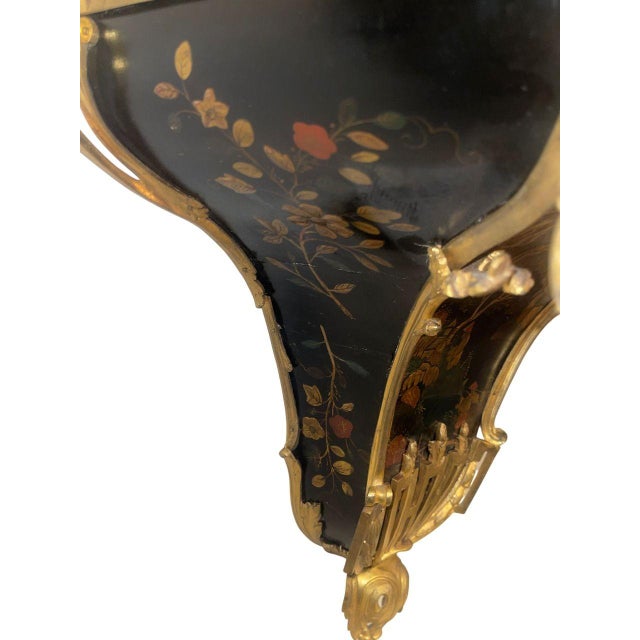Monumental Early 19th Century French Chinoiserie Wall Clock With Bracket For Sale - Image 9 of 11