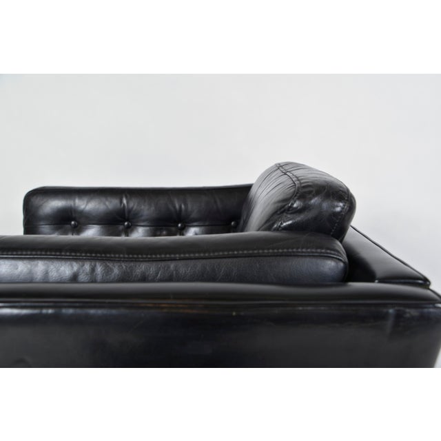 Danish Black Leather Lounge Armchair from Mogens Hansen, Denmark, 1960s For Sale - Image 14 of 18