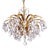 Gilt Brass Leaf and Cascading Crystal Chandelier from Palwa, Germany, 1960s For Sale