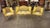 Wood Vintage Gilt Caned Settee & Pair of Armchairs For Sale - Image 7 of 10