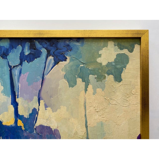 Glenn Radtke Vintage Fauvist " California Landscape " Framed Original Mid Century Modernist Impasto Oil Painting For Sale - Image 12 of 18