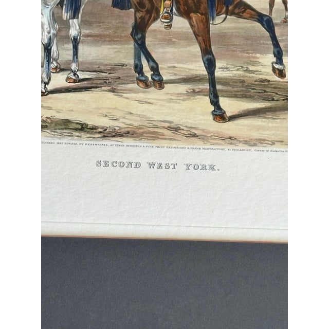 Pair Antique Military Hand-Colored Engravings, Framed For Sale - Image 16 of 18