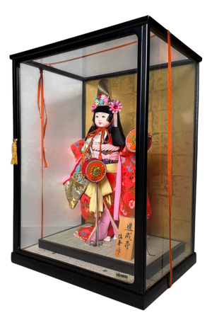 Japanese Dōjōji Hina-Ningyō in Glass Display, 1970s
