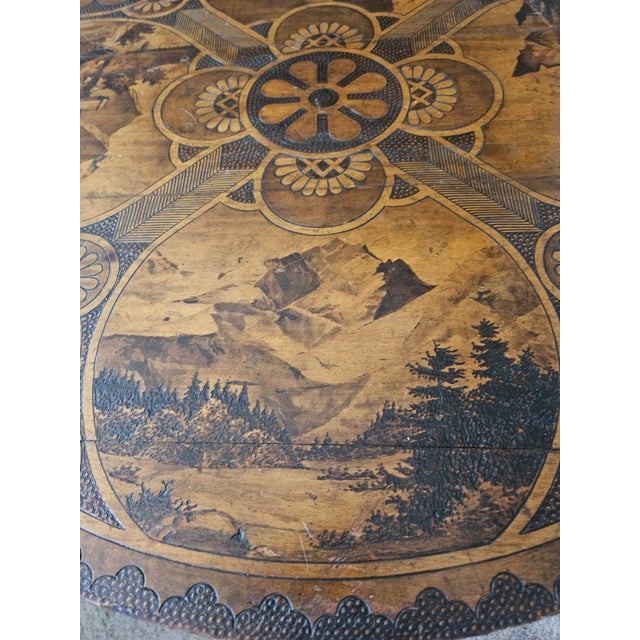 Early 20th Century Early 20th Century Black Forest Carved Walnut Side Table For Sale - Image 5 of 15