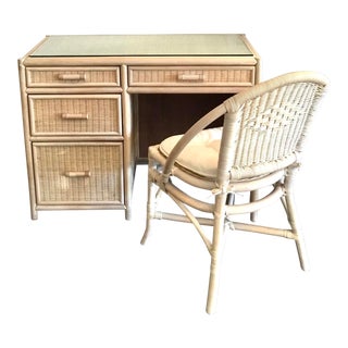 Vintage New Rattan Desks For Sale Chairish