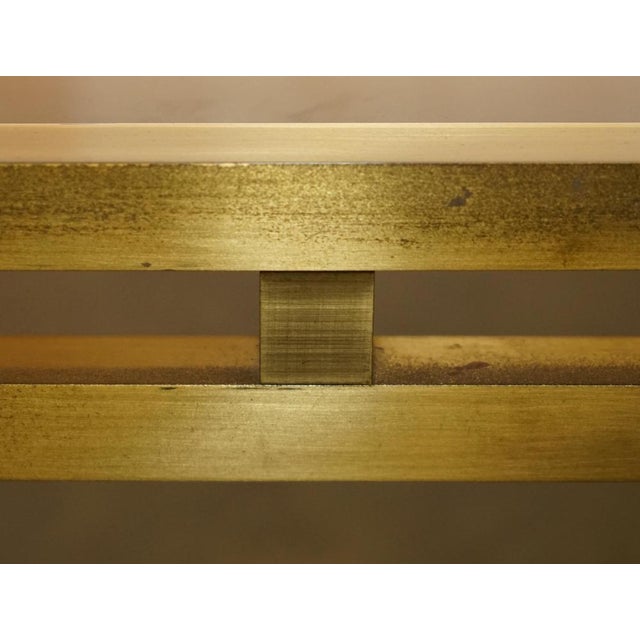 Gold Mid-Century Modern Paris Brass Smoked Glass Coffee Table from Maison Jansen, 1950s For Sale - Image 8 of 18