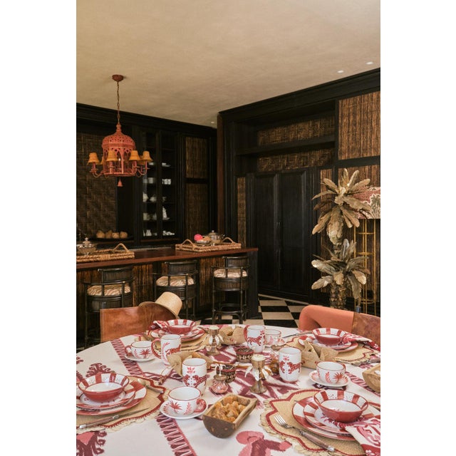 Contemporary Johanna Ortiz Uncu Red Macao Dinner Plate, Set of 2 For Sale - Image 3 of 3