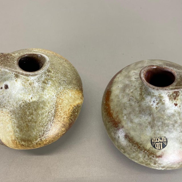 Pottery Vases 313 by Kurt Tschörner for Ruscha, Germany, 1960s, Set of 2 For Sale - Image 17 of 18