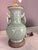 1920s 1920s Chinese Celadon Glazed Table Lamp With Raised Floral Design For Sale - Image 5 of 7