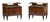 1950s Manner of Paolo Buffa, Pair of Mahogany and Glass Side Cabinets For Sale