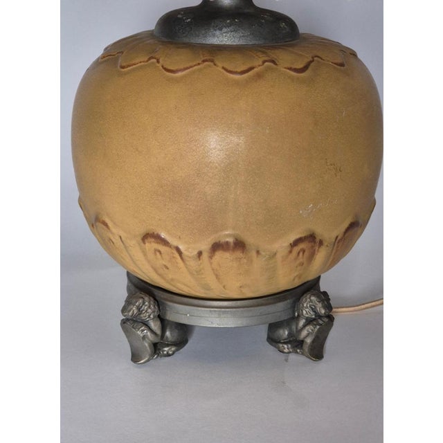 Swedish Grace Chinoiserie Table Lamp from Svenska Metallverken, 1920s-1930s For Sale - Image 3 of 10