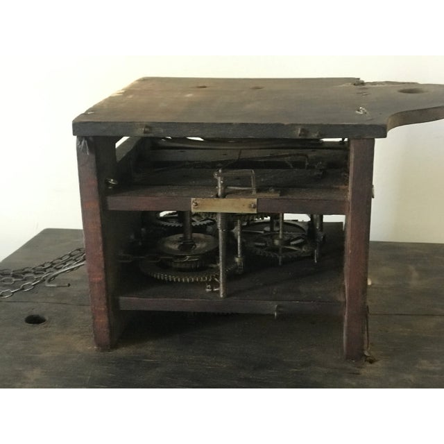 Biedermeier Antique Biedermeier Wall Clock Wood 1820 For Sale - Image 3 of 6