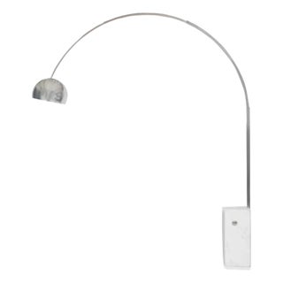 Flos Arco Achille & Pier Giacomo Castiglioni Floor Lamp With Carrara Marble Base, Italy For Sale