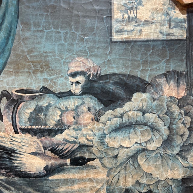 Fantastic Ian Logan Toleware tray. Very subsection with intriguing monkey design. Made in England