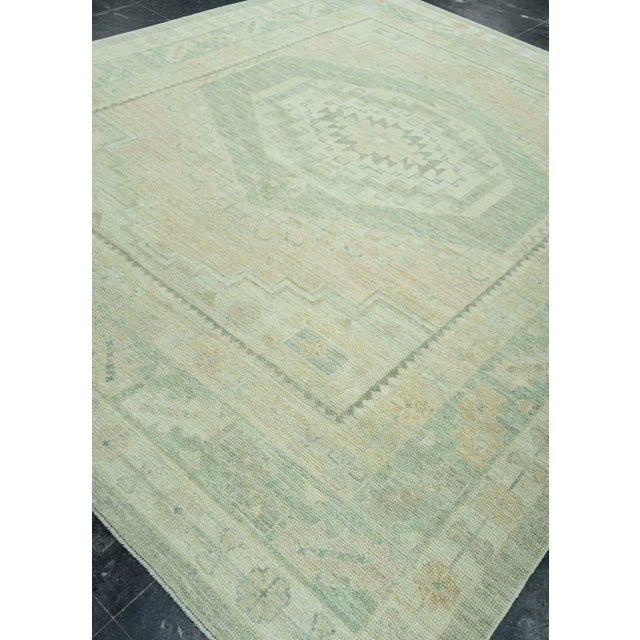 Blue Turkish Oushak Rug 10'2" x 15'1" #19336 For Sale - Image 8 of 8