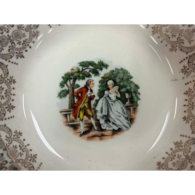 Hollywood Regency Vintage Chantilly by Sebring Pottery Set - 22k Gold Filigree - 26-Piece For Sale - Image 3 of 14