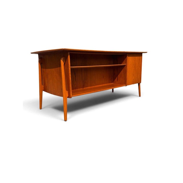 Svend Aage Madsen Executive Teak Desk | Sigurd Hansens Møbelfabrik | Made in Denmark | C. 1960s For Sale - Image 12 of 15