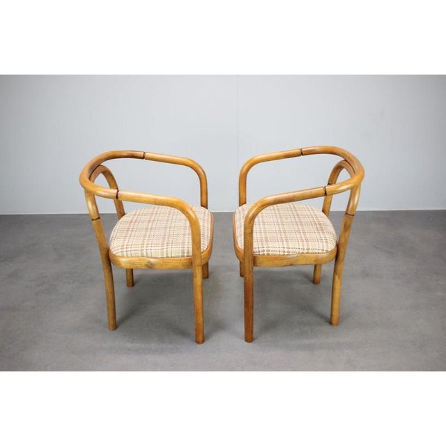 Bentwood Armchairs attributed to Antonín Šuman for Ton, Former Czechoslovakia, 1980s, Set of 2 For Sale - Image 13 of 16