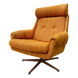 Scandinavian Style Swivel Armchair, 1960s For Sale