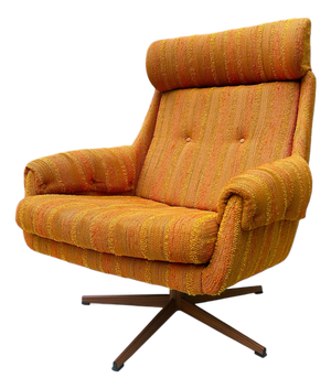 Scandinavian Style Swivel Armchair, 1960s