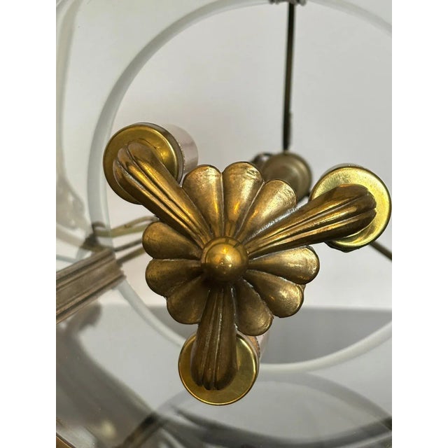 Lantern in Brass and Blown Glass, Italy, 1950s For Sale - Image 11 of 12