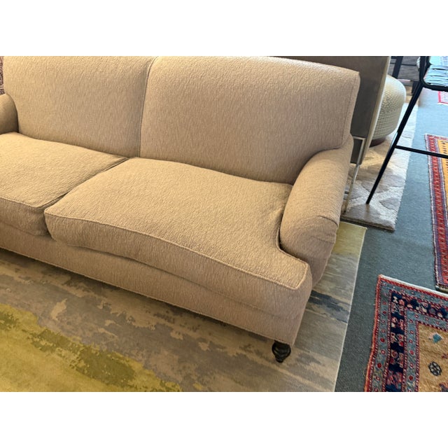 J. Fitzgerald English Traditional Rolled Arm Sofa on Casters For Sale - Image 12 of 12