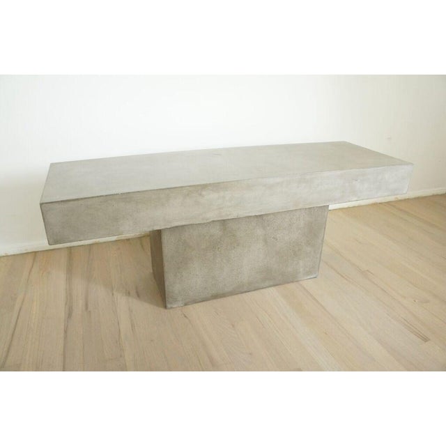 CB2 Concrete Resin Fuze Bench Chairish