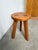 Frencg Elm Tripod Stool, 1960s For Sale - Image 4 of 12