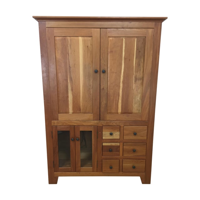 Cherry Borkholder Amish Crafted Armoire/Media Chairish