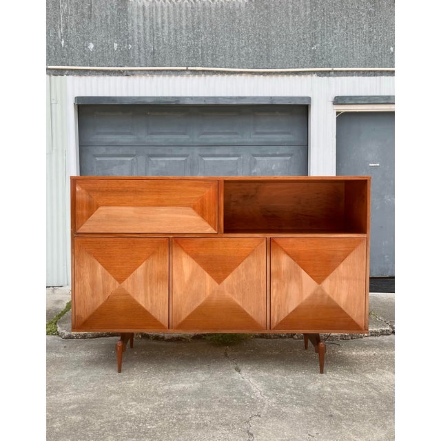 Mid 20th Century Italian Style Mid Century Modern Highboy Sideboard or Dry Bar For Sale - Image 5 of 12