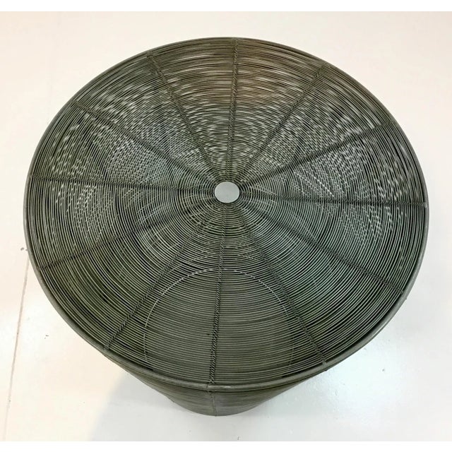 Arteriors Home Arteriors Industrial Metal Basket Side Table For Sale - Image 4 of 5