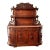 Early 20th Century Victorian Carved Oak Sideboard Buffet Cabinet With Marble Top For Sale