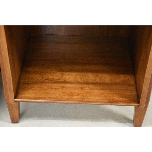 Wood 1960s Refinished Walnut Nightstands by Davis - A Pair For Sale - Image 7 of 10