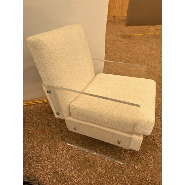 Mid 20th Century Mid Century Modern Style Acrylic Lucite Chair For Sale - Image 4 of 7