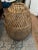 Tan Large Rattan Bell Shaped Pendant Chandelier by Dovetail Furniture L A For Sale - Image 8 of 10