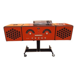 First Series Red RR126 Radio by Achille & Pier Giacomo Castiglioni for Brionvega, 1980s For Sale
