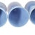 Blue Jeanette Glass Delphite Blue Cherry Blossom Footed Juice Tumblers, Set of Five For Sale - Image 8 of 9