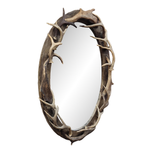 Oval Antler Mirror