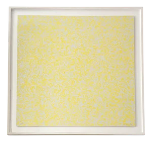 François Morellet, Composition in Yellow and White, 1977, Serigraph, Framed